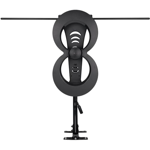 Antennas Direct ClearStream 2MAX Indoor Outdoor TV Antenna, UHF VHF, Multi-Directional, 60+ Mile Range, 4K 8K UHD NEXTGEN TV – w/ 20-inch Mast (Black)