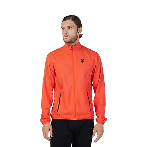 Fox Racing Men's Standard Ranger Wind Jacket, Orange Flame, Large
