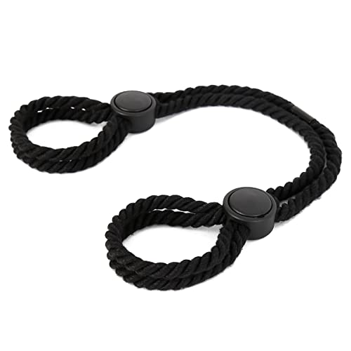 Rope Bracelet Anklets for Women Body Chain Rope Constraint Hand Leg Harness Red Fluffy Handcuffs Belt Rave Body Accessories Adjustable Jewelry for Women Girls (Black)