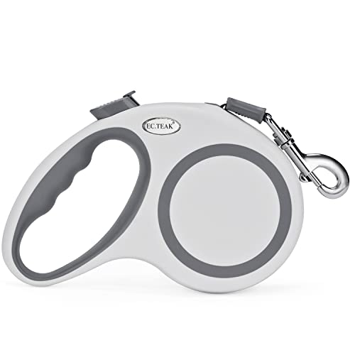 EC.TEAK Retractable Dog Leash 26 FT, Heavy Duty Retractable Leash for Dogs up to 110lbs, Strong Nylon Tape No Tangle, One-Handed Brake, Pause, Lock, Perfect for Medium Large Dogs