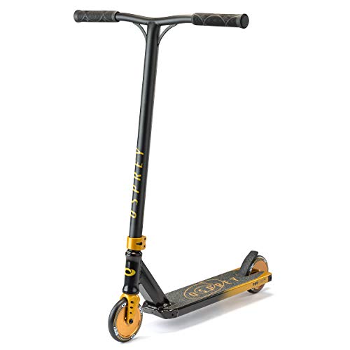Osprey Stunt Scooter | Adult, Kids Premium Professional Kick, Y-Shaped and T-Shaped 360 Spin Scooter with HIC Integrated, Gold