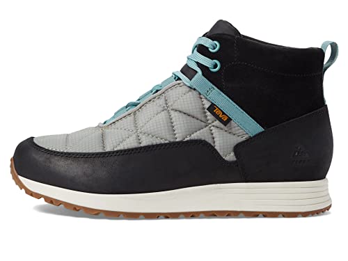 Teva Women's Reember Commute Wp Moccasin, Black/Grey, 8