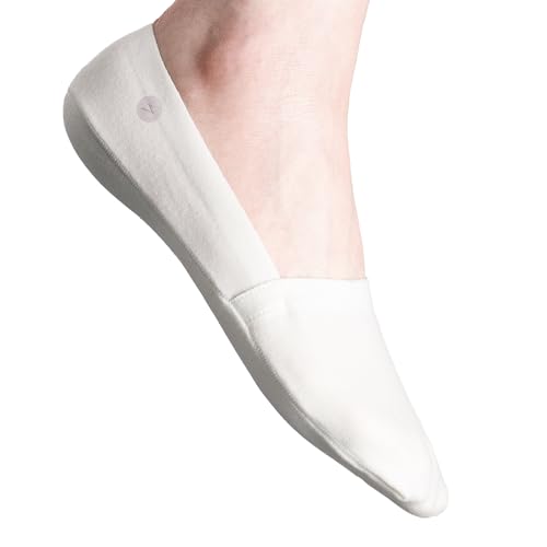 Storm Empire Premium No Show Socks Unisex [3 Pairs, Small, Ivory] - Low Cut Liner Socks, Non Slip, Heel Grip, Hidden, Skin Friendly, Everyday Socks for Flats, Boat Shoes, Comfortable for a Long Time