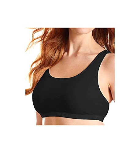 Leading Lady Sports Bra for Women - The Serena Wirefree Sports Bra - Black