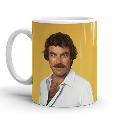 Mug Tom Collage Selleck Gifts Actor 11oz 15oz Moustache White Ceramic New Classic Mug For Coffee, Tea, Chocolate Or Latte