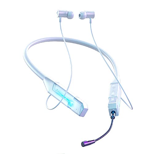 Amazing 7 Bluetooth Gaming Headset, 72Hours Playtime, Game Music Dual Design, Heavy Bass Stereo, Noise Cancelling, Wireless Earbud with Mic, Snug Fit Earphones for PS4 Xbox (Ivory White), cxt-K1