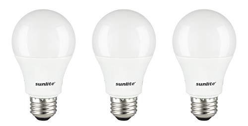 Sunlite LED A19 Light Bulbs, 14 Watts (100W Equivalent), 1500 Lumens, Medium Base (E26), Non-Dimmable, UL Listed, 6500K - Daylight