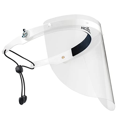 NoCry Protective Face Shield Mask for Work with Adjustable Headband; Full Face Shield with 2 Reusable Plastic Visors - Perfect Plastic Face Mask Shield, Clear Face Mask, Safety Face Shield, Face Guard