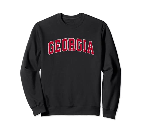 Georgia GA Vintage Sports Design Red Design Sweatshirt