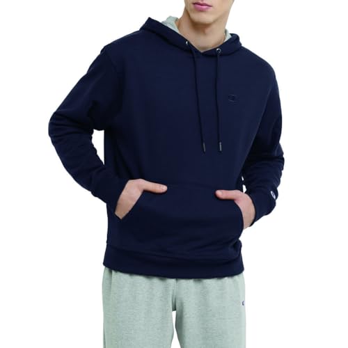 Champion Men's Hoodie, Powerblend, Fleece Striped Sweatshirt for Men (Reg. or Big & Tall)