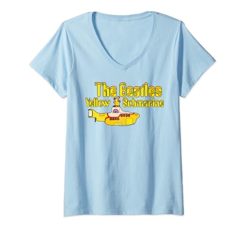The Beatles Yellow Submarine Logo V-Neck T-Shirt