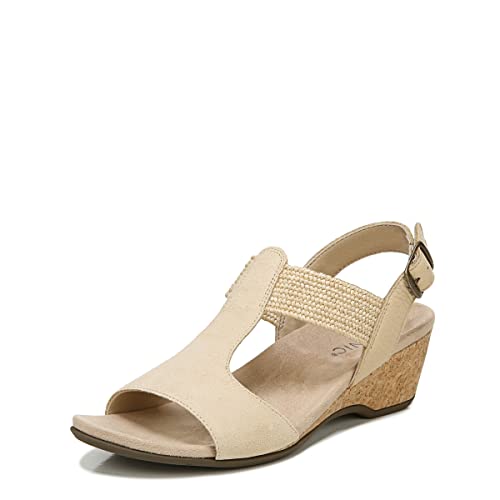 Vionic Kaytie Women's T-strap Wedge Sandal Semolina - 7.5 Medium