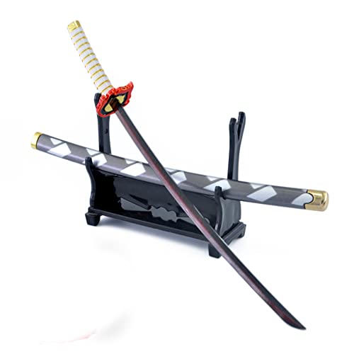 QIDUDZ Demon Slayer 10'' Metal Samurai Sword Katana Knife Model Keychain Action Figures Game Collection Sword Toys (Rengoku Kyoujuro) sdjfsffghmf 0