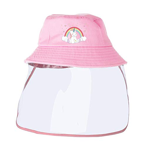 Unicorn Kids Bucket Hat with Removable Full Shield Outdoor Lightweight for Girl