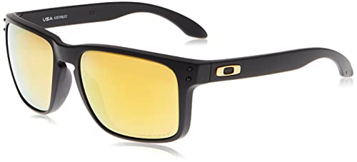 Oakley Men's OO9417 Holbrook XL Square Sunglasses, Matte Black/Prizm 24K Polarized, 59 mm