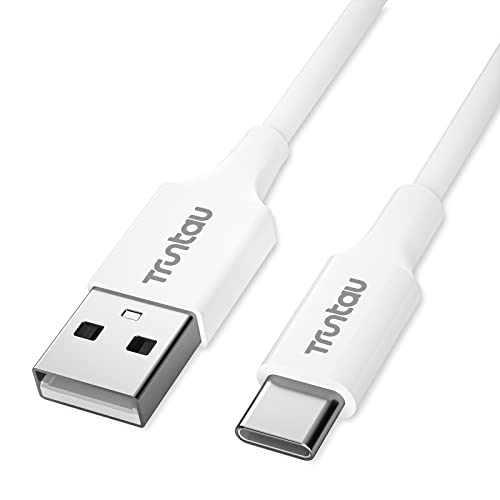 USB A to USB C Cable, Premium Type C Charger Cord Standard Length, Charging Data Sync USB C Charger Cable for Samsung S10 Plus A80 Note 20, iPhone15 Pro Plus Max, LG, Moto, etc, White TPE, 3.3 ft