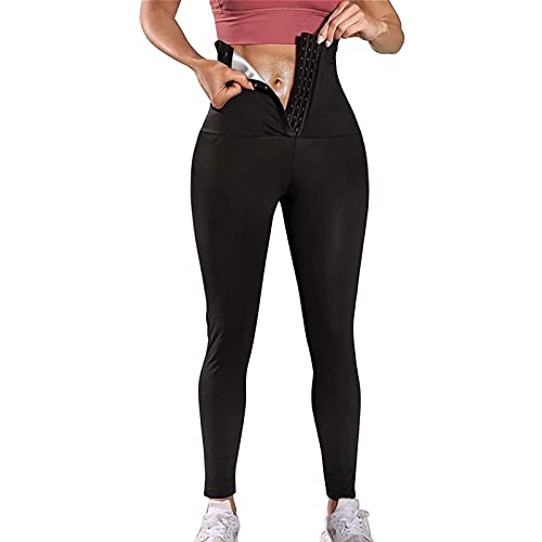 TIGAILIAN Women's Yoga Pants High Waist Long Sports Leggings Stretch Pants Waist Control Yoga Running Leggings Soft Fitness Sauna Suits (Color : Black, Size : 3X-Large)