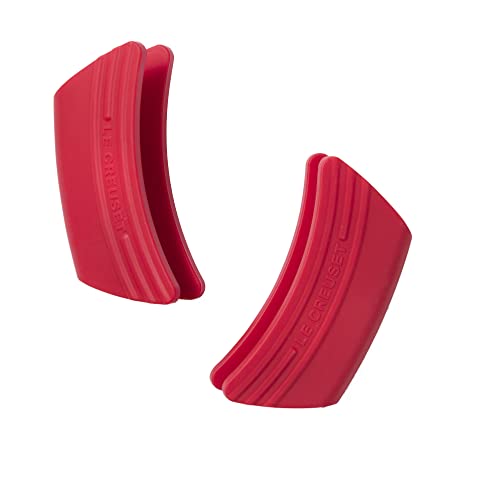 Le Creuset Silicone Set of 2 Handle Grips, 5' x 2 1/2' each, Cerise