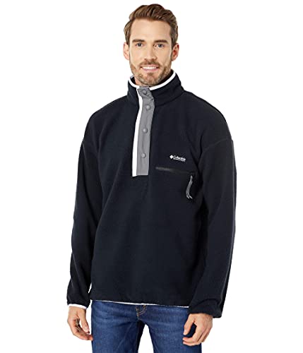 Columbia Men's Helvetia Half Snap Fleece, Black, Small