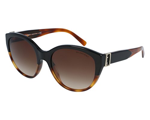 Burberry BE4242 Sunglasses 363213-55 - Black/Havana Frame, Brown Gradient BE4242-363213-55