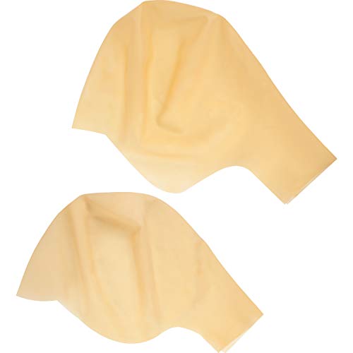 WILLBOND 2 Pieces Bald Caps Halloween Latex Makeup Bald Head Wig Cap 2 Sizes Fake Bald Wig Costume Accessory for Kids Adults Men Women