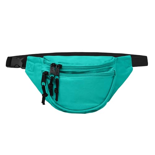 DALIX Fanny Pack w/ 3 Pockets Traveling Concealment Pouch Airport Money Bag (Aqua)