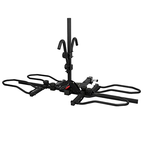 WEIZE Hitch Bike Rack, Wobble Free Smart Tilting Bicycle Car Racks for Standard, Fat Tire and E-Bike, 2-Bike 160 lbs Capacity, 2-inch Receiver (Not Foldable)