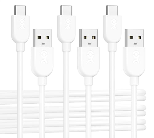 Cable Matters 3-Pack Extreme Flexible USB A to USB C Cable 6ft in White, Support Apple CarPlay, Android Auto, USB to USB C Charging Cable for iPhone 15/15 Pro/15 Plus/15 Pro Max, Galaxy S23