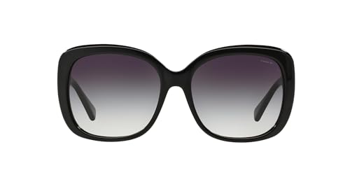 Coach HC8158 Sunglasses, Black/Grey Gradient, 58 mm
