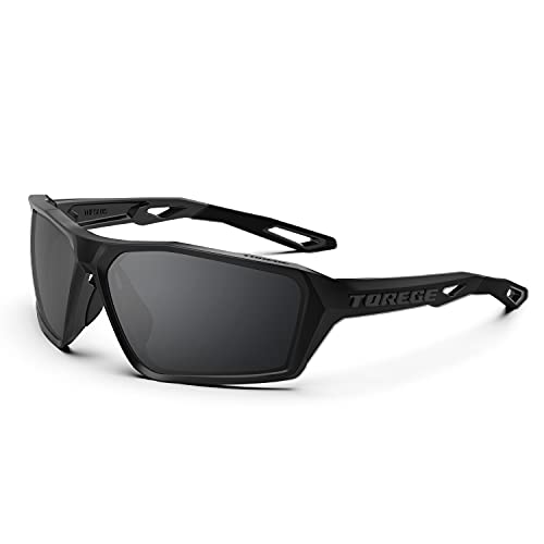 TOREGE Large Sunglasses Mens Women Polarized Sun Glasses UV Protection for Fishing Running Golf Baseball THESEUS (C4)