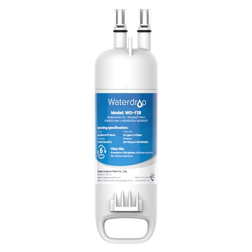 Waterdrop WD-F38 Replacement for W10295370A, Everydrop Filter 1, EDR1RXD1, EDR1RXD1B, P8RFWB2L, P4RFWB, Kenmore 46-9081, 46-9930, Refrigerator Water Filter, 1 Filter