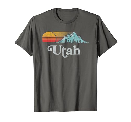 Utah Vintage Mountain Sunset Eighties Retro Graphic T-Shirt