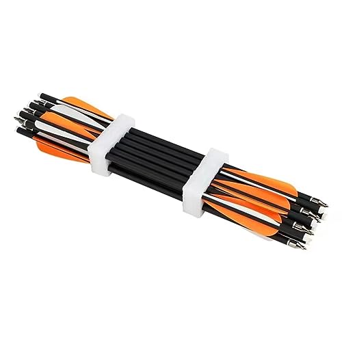 12PK Crossbow Bolts Carbon Arrows with 125 Grain Field Tips for Barnett Jackal Wildcat (16 Inch)