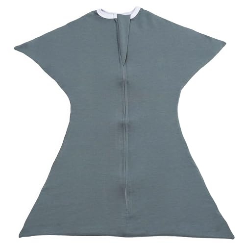 SleepingBaby Zipadee-Zip Transitional Swaddle Sack - Wearable Blanket with Zipper Convenience - Classic Grey, Small (4-8 Month)