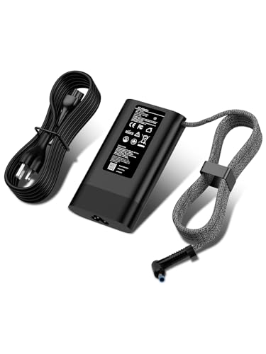 65W AC Adapter Laptop Charger Replacement for HP Laptop Charger Including Pavilion X360 Elitebook Envy X360 Probook Spectre Stream Chromebook Pavillion Computer Notebook Power Cord Plug Blue Tip