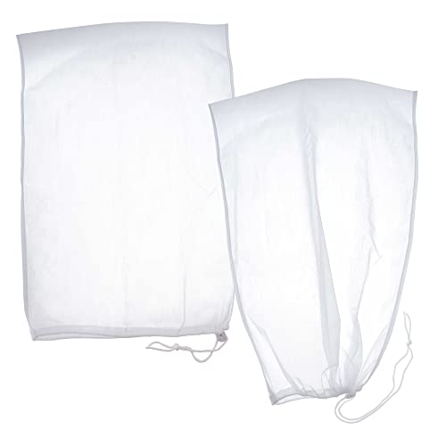 U.S. Pool Supply Fine Mesh Filter Bags for Leaf Vacuum Pool Cleaners, 2 Pack - Large 16' x 20' Replacement Net Bags, Locking Cord, Holds Leaves, Debris - Universal Fit, Leaf Terminator, Eater, Gulper