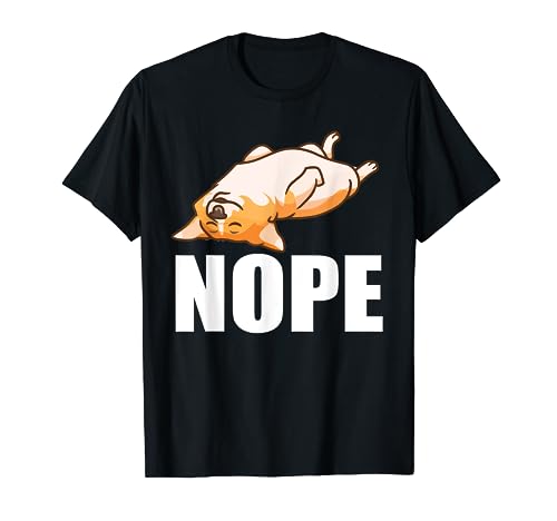 Cute Vintage Funny Lazy Nope Corgi Lover T Shirt Gift