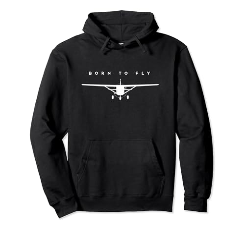 Single Engine Prop Airplane Shirt Born to Fly - Hoodie Pullover Hoodie