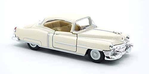 Kinsmart 1953 Cadillac Series 62 Eggshell White 2 Door Coupe 1/43 O Scale Diecast Car for unisex