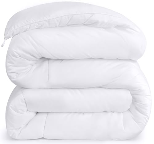 Utopia Bedding Down Alternative Comforter (Twin, White) - All Season Comforter - Plush Siliconized Fiberfill Duvet Insert - Box Stitched