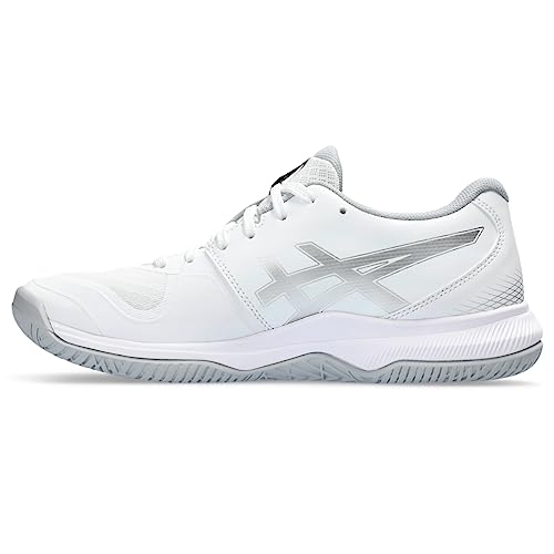 ASICS Women's Gel-Tactic 12 Shoes, 6, White/Pure Silver
