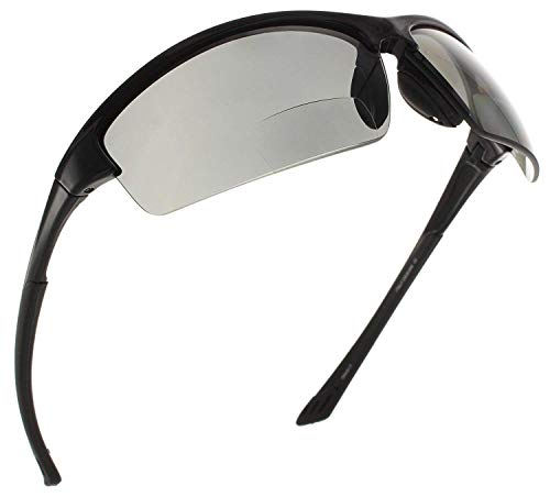 Fiore La Jolla Bifocal Polarized Reading Sunglasses TR90 Readers for Men and Women [Black, 2.50]