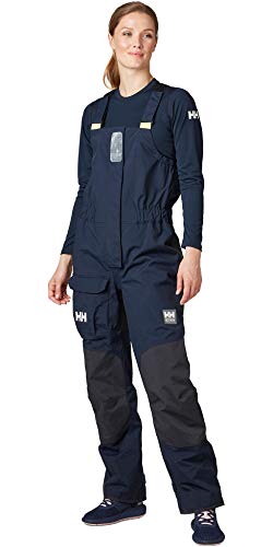 Helly-Hansen Pier 3.0 Coastal Sailing Bib Overalls for Women - Wind/Waterproof and Breathable, with Reinforced Seat & Knees, 597 Navy-Small