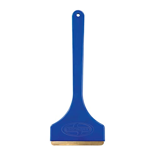 Snow Joe BDL-A0143-P2 Brass Blade Ice Scraper, w/Oversized Handle, Non-Rust for Quick Ice Removal, for Auto/Truck Windshields