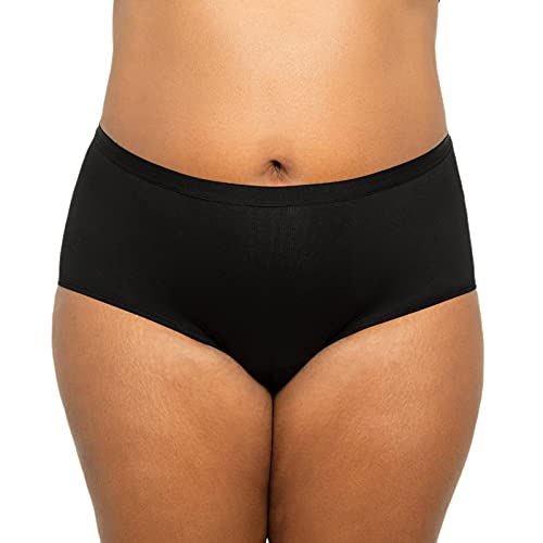 The Period Company| High Waisted Period Underwear|Light Absorbency| Menstrual Panties| Incontinence|Postpartum | Black-XS