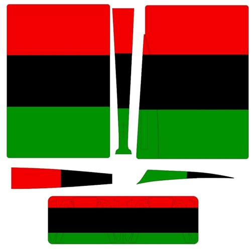 Pan African Flag PS5 Skin Cover for Console Controllers Full Wrap Decal Stickers Compatible with PS5