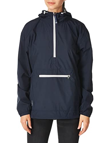 Charles River Apparel womens Chatham Anorak Windbreaker Jacket, Navy, Large US