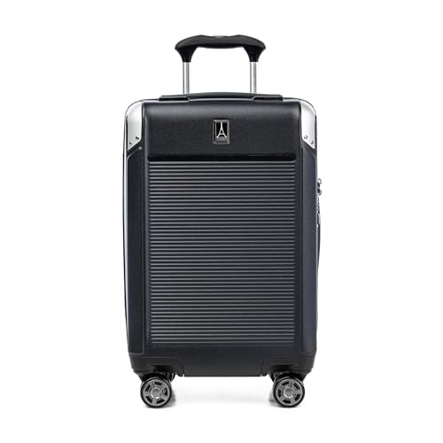 Travelpro Platinum Elite Hardside Expandable Spinner Wheel Luggage TSA Lock Hard Shell Polycarbonate Suitcase, Shadow Black, Carry on 21-Inch