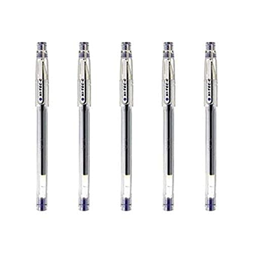 Pilot Hi-Tec-C 04 Gel Ink Pen, Ultra Fine Point 0.4mm, Blue Ink, LH-20C4, Value Set of 5