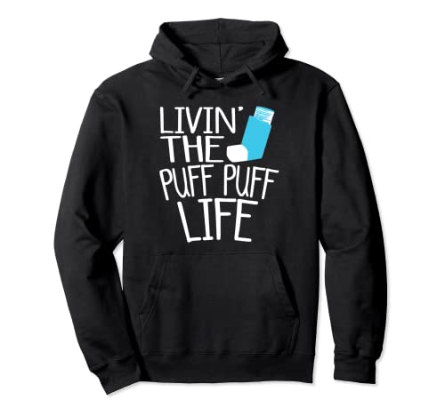 Asthma awareness breathing lung inhaler humor funny Pullover Hoodie
